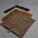 LANANAS Neutral Couch Throw Pillow Covers 18x18 Inch Set of 4 Decorative Farmhouse Boho Throw Pillows for Living Room, Couch, Bed, Sofa Soft Corduroy Accent Home Decor (Neutral Brown, 18x18 Inch) (Neutral Cream-chocolate)