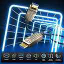 Soonsoonic Fiber Optic HDMI Cable 75ft,18Gbps 4K@60Hz(4:4:4) Unidirectional Active 2.0 Cord,Support HDR10 ARC HDCP 2.2 3D CEC Atmos DTS:X, Ultra high Speed Flexible and Slim22.5m