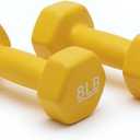 Amazon Basics Neoprene Dumbbell Hand Weights for Exercise and Muscle Toning, 8LB set of 2