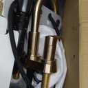 Delta Nicoli Centerset Brushed Gold Bathroom Faucet with Sprayer, 4 Inch 3 Hole Bathroom Sink Faucet with Pull Out Sprayer, Push-Pop Drain, Champagne Bronze 25749LF-CZPD