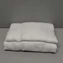 NICETOWN White Linen Sheer Curtains and Drapes 84 inches Long, Rod Pocket & Back Tab semitransparent with Light Through Vertical Window Treatments for Sliding Glass Door & Living Room, 52"W, Set of 2