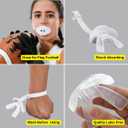 SLEEFS Football Mouth Guard - Lip/Mouthguard with Helmet Strap - Lip/Teeth Protector Mouthpiece - No Boil - for Youth/Adults, Maximum Air Flow, for All Sports - Momma This One for You (White)