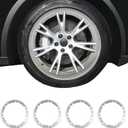 Wheel Rim Protector for Tesla Model Y Gemini 19 inch Apollo Wheels 2020-2024 Model Y Accessories All-in-one Car Tire Trim Rings Rim Case Hubcaps Wheel Cover (Sliver, 19'' Model Y-4pcs)