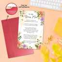 3 x Bonus Mom Mother's Day Card, Poem Mothers Day Card for Bonus Mom Stepmom, Heartfelt Mother's Day Gift from Stepdaughter Stepson