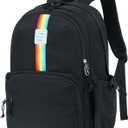 CAMTOP School Backpack for Girls, 15.6 Inch Teen Girls Casual Backpack High Middle School Daypack Women Daily Travel Laptop Bag (Black)