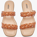 Veittes Women's Flat Slide Sandals - Casual Classic Simple Strappy Slip on Flat Summer Sandals. Size 8