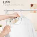 BAGAIL Plastic Hangers 50 Pack with Non-Slip Design,0.2 Inches Thick, 360Swivel Hook Space Saving Organizer for Bedroom Closet,Shirts,Pants(White- S Shaped)