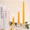 Viyffo 8 Inch Pure Beeswax Taper Candles, 6 Pack Handcrafted Dripless & Smokeless Long Burning Unscented Candles, 8 Hour Burn for Dinner, Wedding, Home, Prayer Decor