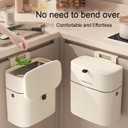 ZOHCAJBO Hanging Small Trash Can with Lid for Cabinets/Bathrooms/Bedrooms/Offices/Camping (Big)