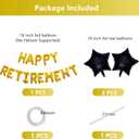 Happy Retirement Balloons Banner, Retirement Party Decoration We Will Miss You Retired Balloons Ideal for Women Man Retirement Party Supplies God, Gold