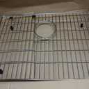 EBG1914 Kitchen Sink Grid and Sink Protectors for Kitchen Sink, Stainless Steel Sink Grids for Bottom of Kitchen Sink, 19" x 14" with Rear Drain for Single Sink Bowl, Sink Bottom Grid