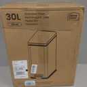 Home Zone Living 8 Gallon Kitchen Trash Can with Slim Fit Design