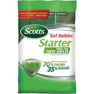 Scotts Turf Builder Starter Food for New Grass, 15 lb. - Lawn Fertilizer for Newly Planted Grass, Also Great for Sod and Grass Plugs - Covers 5,000 sq. ft.