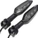 Motorcycle Front or Rear Turn Signal Indicators Compatible with Yamaha YZF R15 R25 R3 R125, YBR 125 250, MT 125 15 03 09 01 25, FZ 25 03 07 09 10 250 16, XSR900 700 (Smoke)