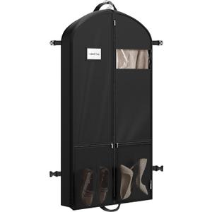 Simple Houseware 54'' Travel Garment Bag with Pockets for Suits, Dresses, Coats, Tuxedos, Heavy Duty 300D Polyester