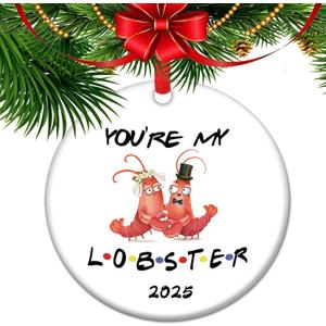 2 x You are My Lobster - Our First Christmas as Mr & Mrs - 2025 Christmas Wedding Decoration, Newlyweds Married Keepsake (1)