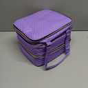 Nail Polish Organizer Bag Hold 84 Bottles(15ml/0.5 fl.oz), 3 Layers Nail Kit Supplies Organizer Bag Travel, Nail Organizers and Storage Case with Holder & Shoulder Strap, Purple