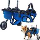 Dog Wheelchair for Back Legs - Lightweight Adjustable Wheelchair for Dogs, Hind Limb Cart for Small & Medium Dogs with Pee/Poop Bags, Small Dog Wheelchairs for Back Legs (Blue)