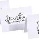 Amazon Basics Thank You Cards and Envelopes, Black and White, 4" x 6", 48 Count, 4 inches by 6 inches