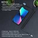 Coiled iPhone Lightning Cable for Apple CarPlay, Coiled USB to Lightning Cable with MFi, Coiled Lightning Cable with Data Transmission & Yellow LED, Retractable iPhone Charger Cord for iPhone/Pad/Pod