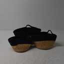 Whitmor Medium Braided Tote, Black & Tan (Pack of 3)