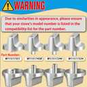 2 x Upgraded Metal W11366438 for Whirlpool Stove Knobs Replacements,Stainless Steel Brushed,Compatible with Gas Cooktop Model:WCG55US0HS00;WCG55US0HS05;WCG55US6HS00;WCG55US6HS05;WCG77US0HS00;WCG77US0HS05