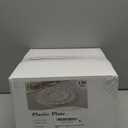 120PCS Ivory White Plastic Plates, Heavy Duty Disposable Party Plate with Gold Rim, Fancy 60 Dinner & 60 Dessert Plates for Parties and Wedding