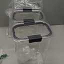 Rubbermaid Brilliance BPA-Free Food Storage Containers with Lids Airtight Kitchen and Pantry Organization Set Includes 3 Containers and Scoops Clear 16 cups