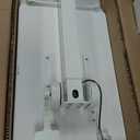 Foldable Mobile Standing Desk, 27 Inch Small Rolling Laptop Cart Height Adjustment, 90 Tiltable Bedside Table, No Assembly Needed Portable Computer Workstation, White