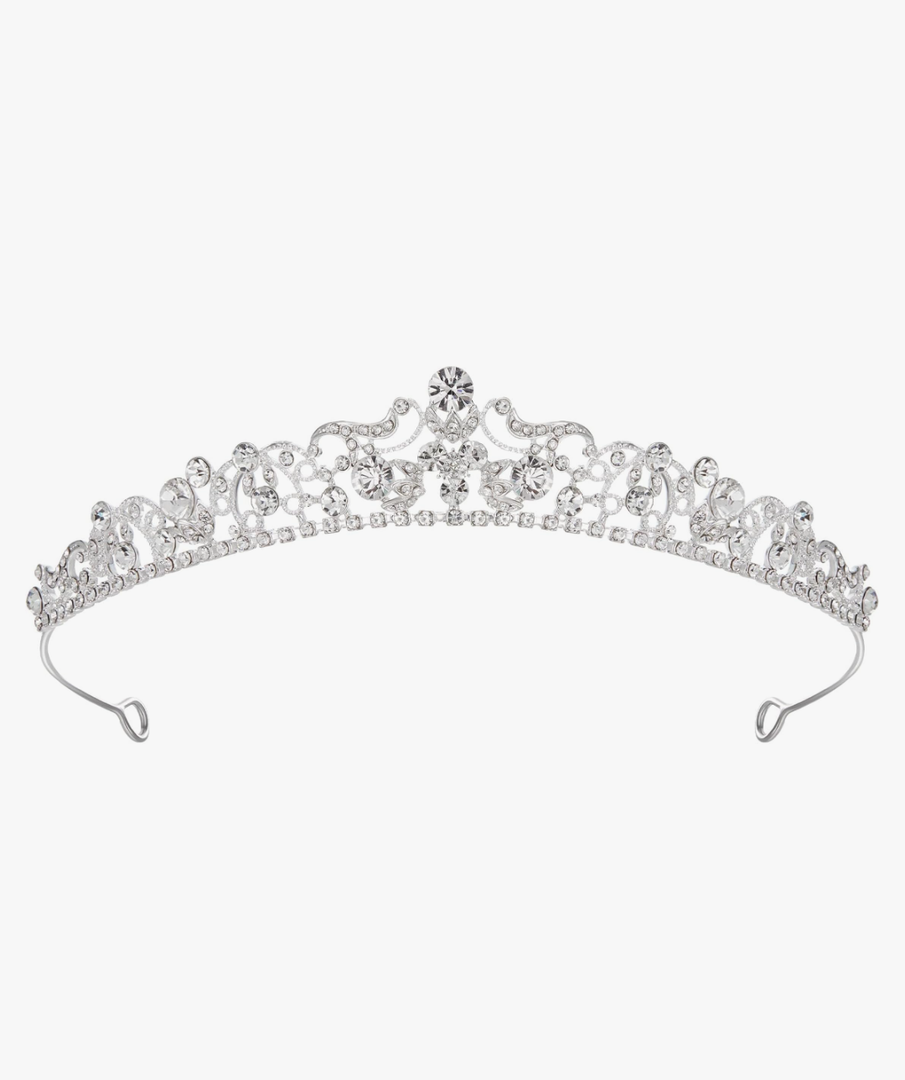 SWEETV Wedding Tiaras and Crowns, Rhinestone Bridal Crown Princess Tiara Headpieces for Women and Flower Girls, Bridgerton Hair Accessories for Birthday Prom Quinceanera