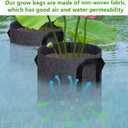 DECOHS 12 Pack Aquatic Plant Pots for Pond, Reusable Fabric Aquatic Plant Pots, Breathable Pond Plant Basket Grow Bags with Handles for Aquatic Plants, Bog Plant, Water Lily, Lotus, Flower (1 Gallon)