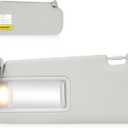 Sun Visor for Mazda 3 2010 2011 2012 2013, Left Driver Side Gray Sunvisor with Light Replacement BBM2-69-320C-75