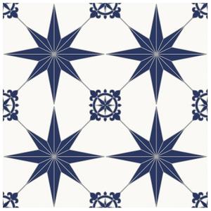 MORCART 7.87" x 7.87" Peel and Stick Floor Tile, 20 PCS Self-Adhesive DIY Vinyl Flooring for Renters, Removable and Waterproof Tile Sticker for Bathroom, Kitchen, Staircase (Blue Star)
