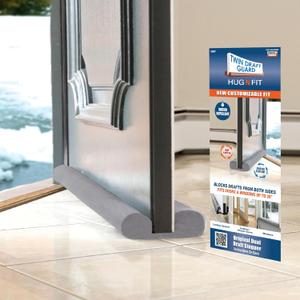 Hug N Fit, Original Dual Draft Stopper Instantly Blocks Air from Entering, Water Repellent, Fits 28-36 Length with 1.5 Energy Saver Tube