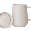 Simple Modern Voyager Signature Mug | Travel Coffee Tumbler with 360° Lid and Handle | Ceramic-Lined Insulated Stainless Steel Iced Cold Brew Cup | 12oz, Almond Birch