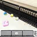 12 Pcs Under Couch Blocker for Bed Adjustable Furniture Plastic Under Bed Blocker with 30 Ties Black Couch Barriers for Dogs Pets Cats