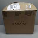 AAAAAcessories D-Shaped Chair Cushions, 2" Thick Dining Chair Pads with Ties and Removable, Machine-Washable Cover, 17" x 16", Set of 4, Black/Blue