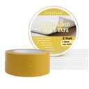 2 Rolls Double Sided Rug Tape to Fasten Area Rug 1 Inch x 66 Feet, Non Slip Rug Gripper Fabric Tape for Outdoor Carpet, Making DIY Crafts, Paste Photo