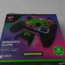 PDP Gaming REMATCH GLOW Enhanced Wired Controller: Licensed Xbox Series X|S Gamepad, Xbox One, Windows PC, Mappable Back Buttons, Audio Control, Customizable Companion App: Space Dust Glow in the Dark