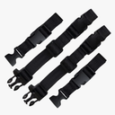 4pack Nylon Universal Backpack Chest Strap-3/4 Inch Webbing Chest Belt-AdjustableBackpack Sternum Strap (Black)