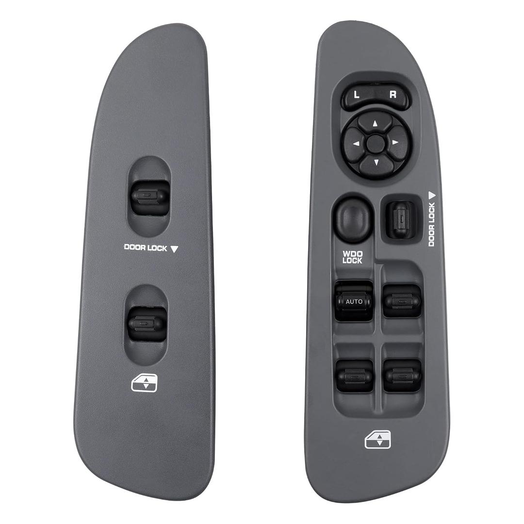56049805AB Master Power Window Switch and Bezel(Driver & Passenger Side) Compatible with 2002-2009 Dodge Ram1500 2500 3500,2001-2004 Dodge Dakota,2001-2003 DodgeDurango,2005-2009 Sprinter 2500(Grey)