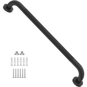 24 Inch Anti Slip Shower Grab Bar Oil Rubbed Black 1.25" Diameter,Munzong Bathroom Grab Bar, Knurled Bathroom Balance Bar,Safety Hand Rail Support Handicap Elderly Senior Assist Bath Handle