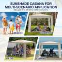 Beach Tent,8'8' Large Beach Canopy for 4-6 People,Easy Setup Beach Sun Shelter with UPF 50+ Protection,Adjustable Height & Wind Resistant Beach Cabana for Family,Party (Khaki - Solid)
