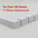 (2-Pack) Letter Size TUL Discbound Lined Refill Paper, 200 Sheets/400 Pages, 11 Disc Paper Refill for TUL Custom Note-Taking System Discbound Planner Inserts, 100gsm White Paper, 8.5'' x 11''