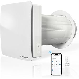 Through the Wall HEPA Ventilation Fan- Ultra Quiet EC Motor Wall Vent Fan with WiFi/Remote Control, Brings Fresh Air In and Exhausts Stale Air Out for Bedroom, Basement, Attic