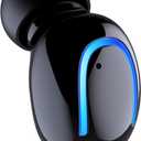 Mini Bluetooth Single Earbud Small Wireless Invisible HeadphonesSingle Earphone with 6 Hour Playtime for iPhone and Android Smart Phones PC TV Audiobook (Black)