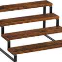 Giikin Display Risers, 4 Tier Display Stand for Perfume, Makeup, Figures and Dolls Collection, Tiered Display Stand Risers for Retail Display Cupcake Display, Counter Shelves for Kitchen Bathroom Shop