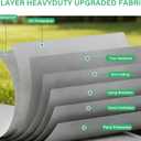 Fiberglass Travel Trailer Cover, Upgraded 7 Layers Top Fits 13 to 16 Feet Trailers, Waterproof Camper Cover, RV Cover with Extra Windproof Ropes, Adhesive Repair Patche