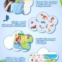 D-FantiX Animal Sticker Books for Toddlers 2-4 Years, Coloring Books for Kids Ages 2-4-6-8, 500+ Kids Stickers, Toddler Toys Road Trip Activities, Gifts for Girls Boys, Christmas Stocking Stuffers