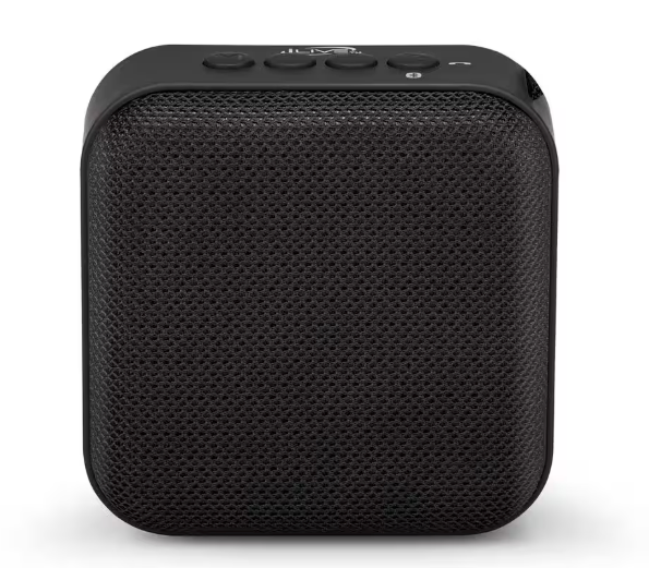 Portable Bluetooth Wireless Fabric Speaker in Black
